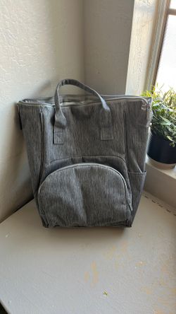 Gray diaper bag