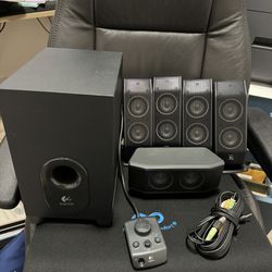Logitech X-540 5.1 Surround Sound Speaker System with Subwoofer