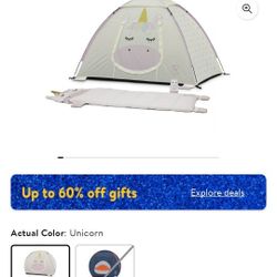 Sparkle the Unicorn Kid's Camping Combo (One-room Tent, Sleeping Bag, Lantern New In Box