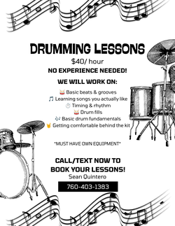 *Drum Lessons!!*