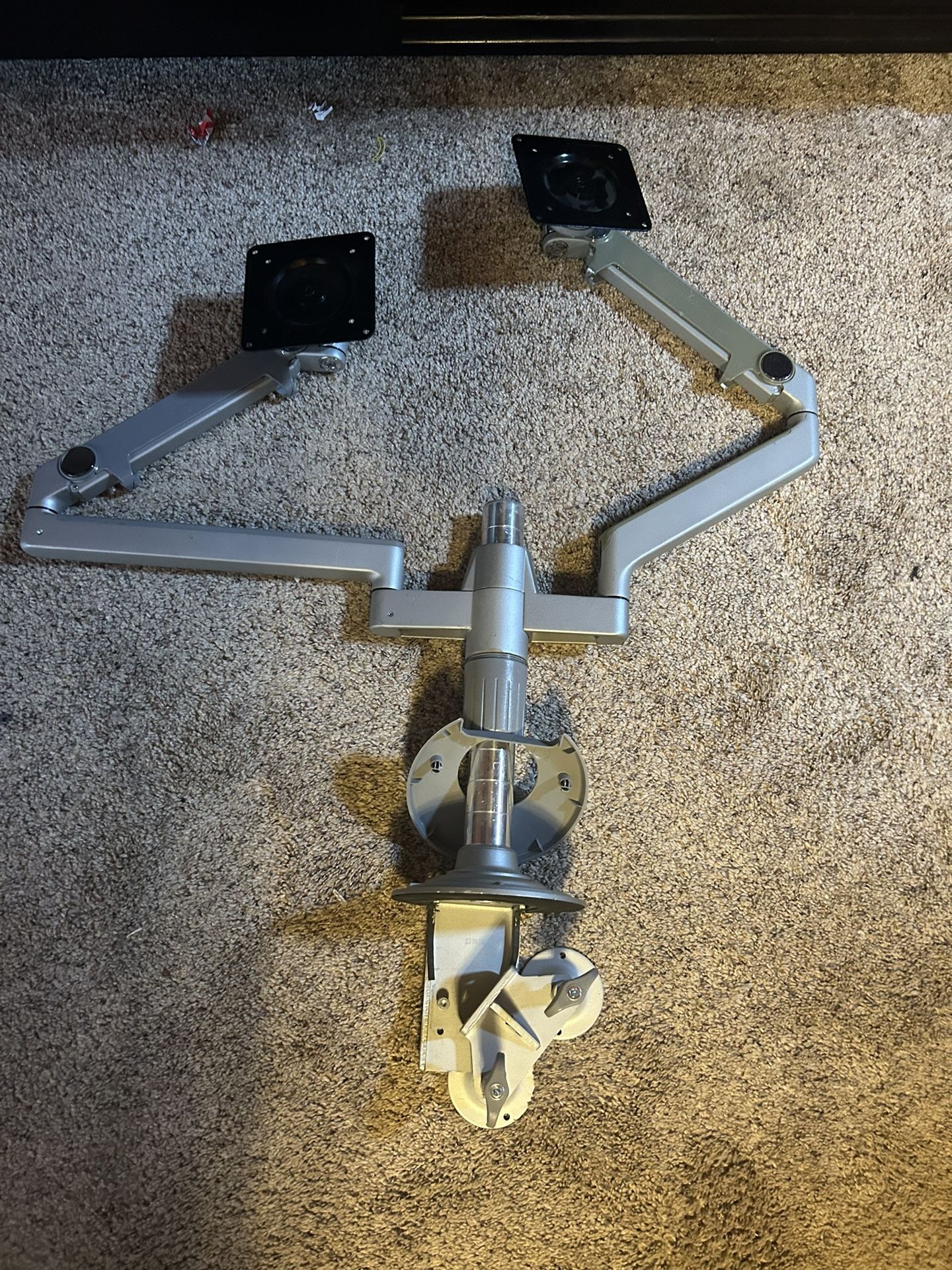 Dual Monitor Set Up Heavy Duty And Sturdy