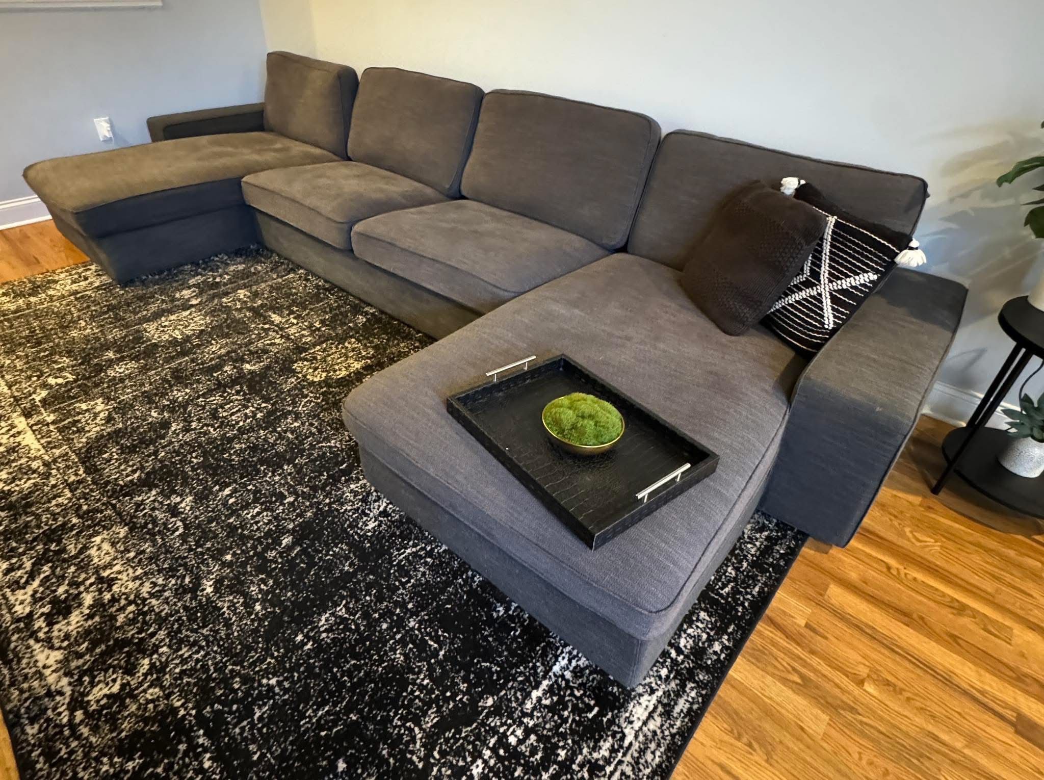Dark Grey IKEA 3 Piece Sectional (158’ Wide)