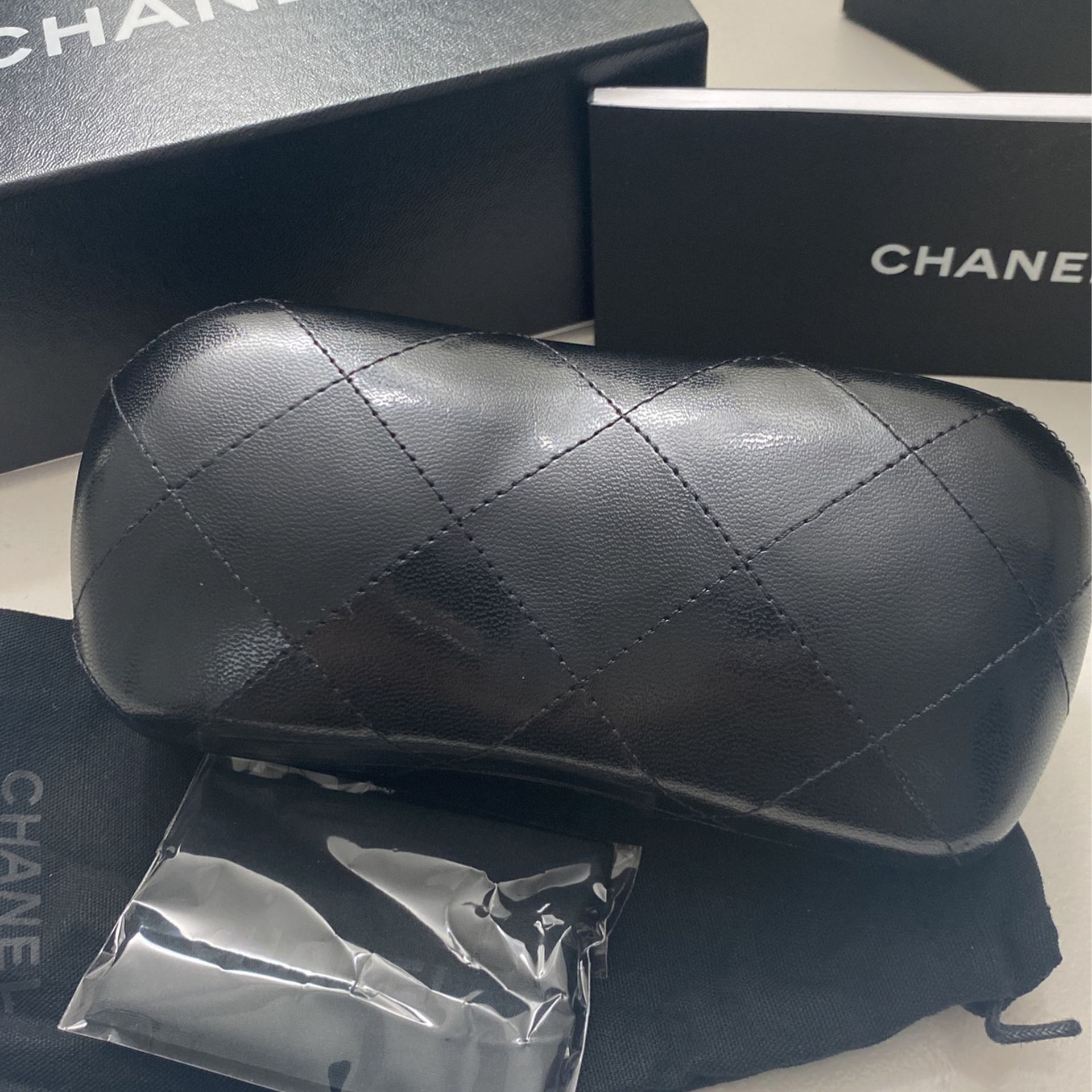 Chanel Stitched Logo Embossed Sunglasses Case
