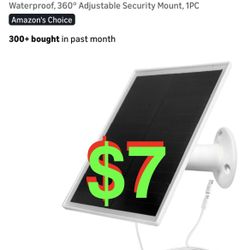 6W Solar Panel Charger, Solar Panel with Micro USB & USB-C Port for DC 5V Outdoor Rechargeable Battery Camera, IP66 Waterproof, 360° Adjustable Securi