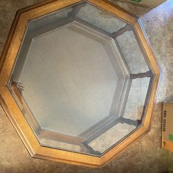 Danish Modern Mid Century Glass Coffee Table