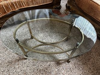 Vintage LaBarge Style Small Oval Coffee Table