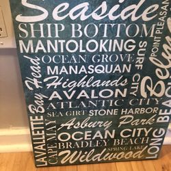 New Jersey beaches wrapped canvas print