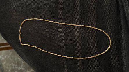 14K Solid Gold Rope Chain 18” 6.72g