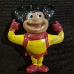 Vintage 1980 Mighty Mouse PVC Hanging Toy Figure Viacom Int'l Imperial