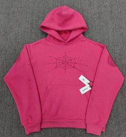 Pink Rhinestone Sp5der hoodie