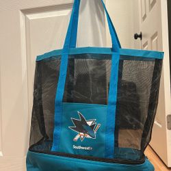 San Jose Sharks Mesh Bag With Bottom Drink Cooler