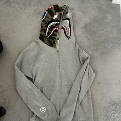 bape quarter zip hoodie 