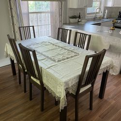 Kitchen Dining Table And 6 Chairs 