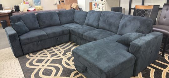 New X-Large sleeper sectional couch with storages / free delivery