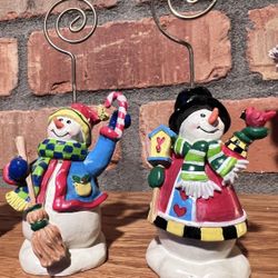  Christmas Snowpeople  - Photo or Place Card . Selling $6 Each Or $40 For 10