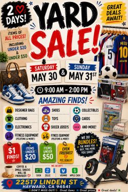 HUGE YARD SALE IN HAYWARD