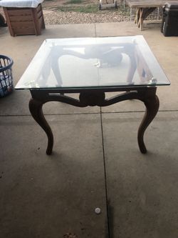 Glass end table