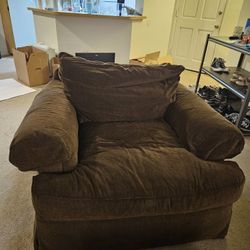 Loveseat/Large Brown Chair (good condition)
