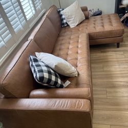 Brown Leather Sectional Couch City Furniture