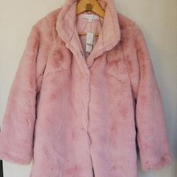 NEW YEAR'S EVE PINK FAUX FUR COAT💝 by NEW YORK & COMPANY*FIRM PRICE*