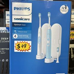 Philips Sonicare Optimal Clean rechargeable electric toothbrush two-pack