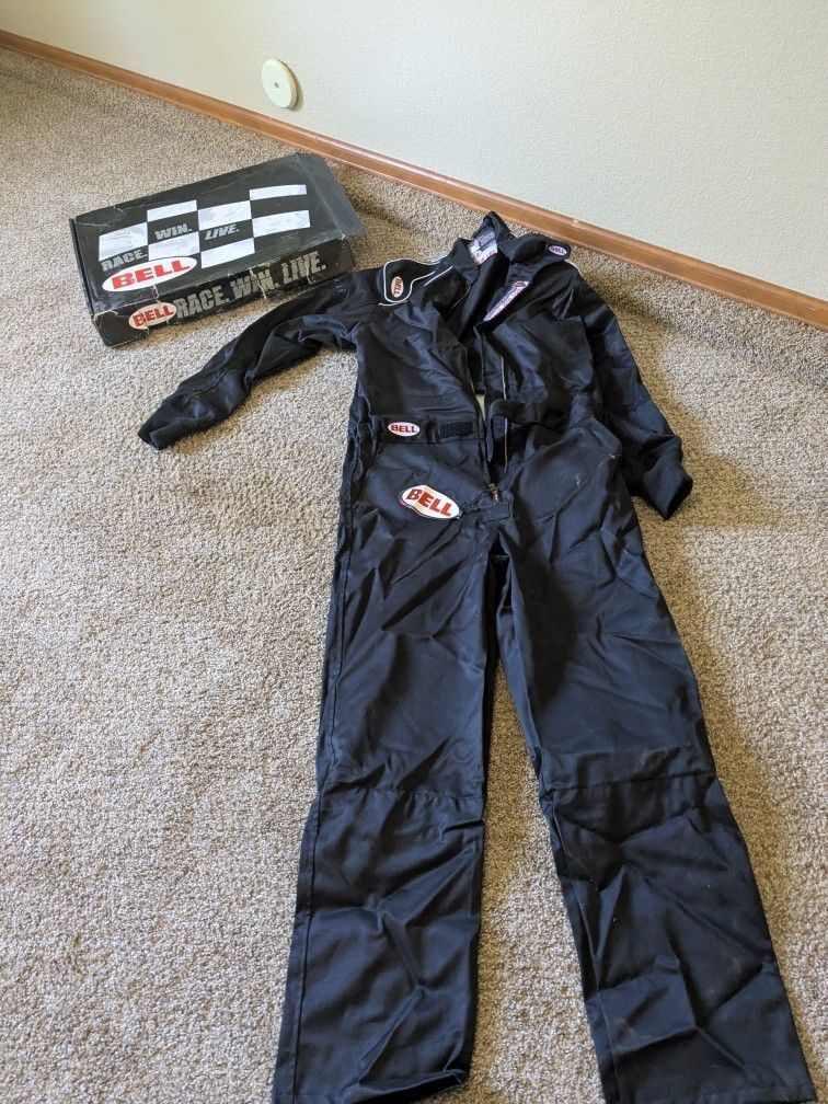Brand New Bell Racing Suit, Black, Size Large