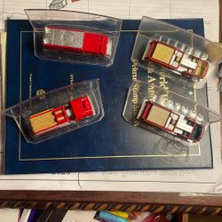 Old Fire Truck Set, Never Been Taken Off The Plate   And Never Been