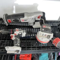 Power Tools with 1 Battery: Drill, Saw, Orbital Sander 