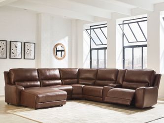 DeepWakes Canyon 6-Piece Power Reclining Sectional with Left Chaise