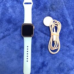 Apple Watch SE 2nd Gen 40mm Aluminum Case Ion Glass GPS Water Resistant 50 Meters Wristwatch Timepiece Rubberband Wifi Bluetooth Tracking Fitnes