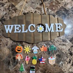 Interchangeable Welcome Sign/ Comes with all Seasons Plus More!