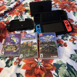 Nintendo Switch  With Three Games 