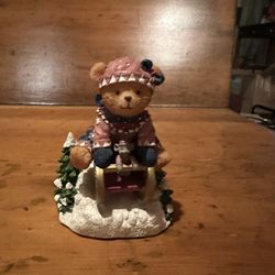 Bears Of Cranberry Cove - Bear On Sleigh