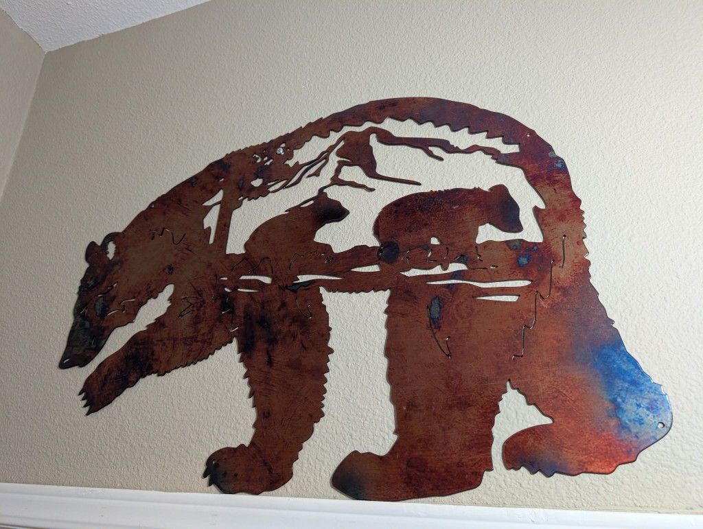 Bear Metal Cutout Plasma Cut