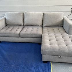 Gray Sectional With Storage