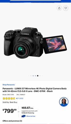 Panasonic Lumix G7 Mirrorless Camera with 14-42mm Lens