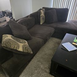 Dark Brown Fiber Three Seater- Need Sold ASAP