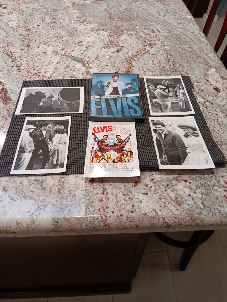 ELVIS "DOUBLE TROUBLE "DVD& POSTCARDS