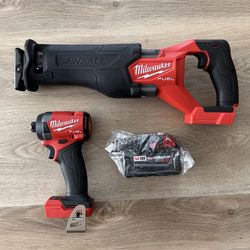 Milwaukee Impact Driver, Sawzall, And Battery
