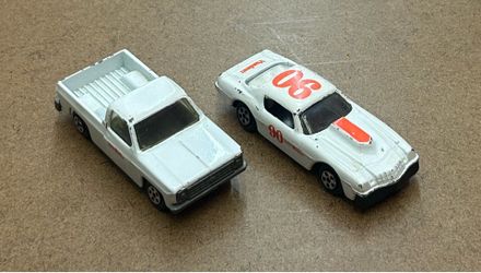 Vintage ERTL Hardees CHEVROLET Fleet SIDE Pick-Up TRUCK & CAMARO Stock CAR Set 1:64 Scale DIECAST Toy REPLICAS 👀 (please read description)