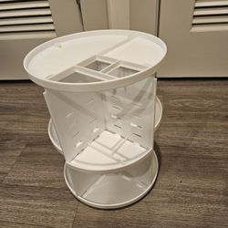 White Rotating Makeup Organizer (Plastic)