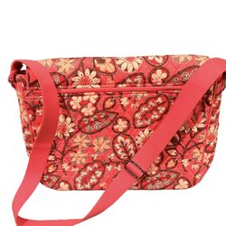 Vera Bradley Laptop Messenger Bag, Blush Pink- like new