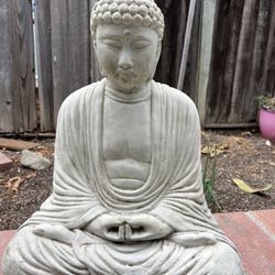 Heavy Stone Buddha Statue 17”x14”