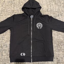 Chrome hearts black and white zip up