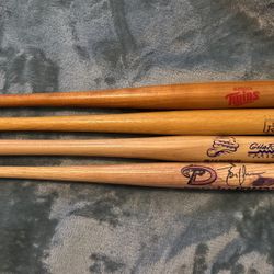 4 Vintage Wooden Mini Bats Diamondbacks Twins Royals