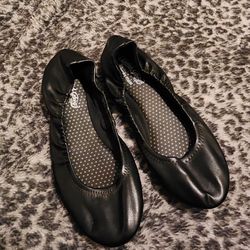 Girls Women's Black Dress Flats