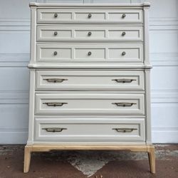 MCM Mid Century Modern Tall 6 Drawer Dresser Flint & Horner Freshly Refinished 