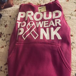 Women’s Pink Women’s Hoodie Breast Cancer Size M.   $5.00