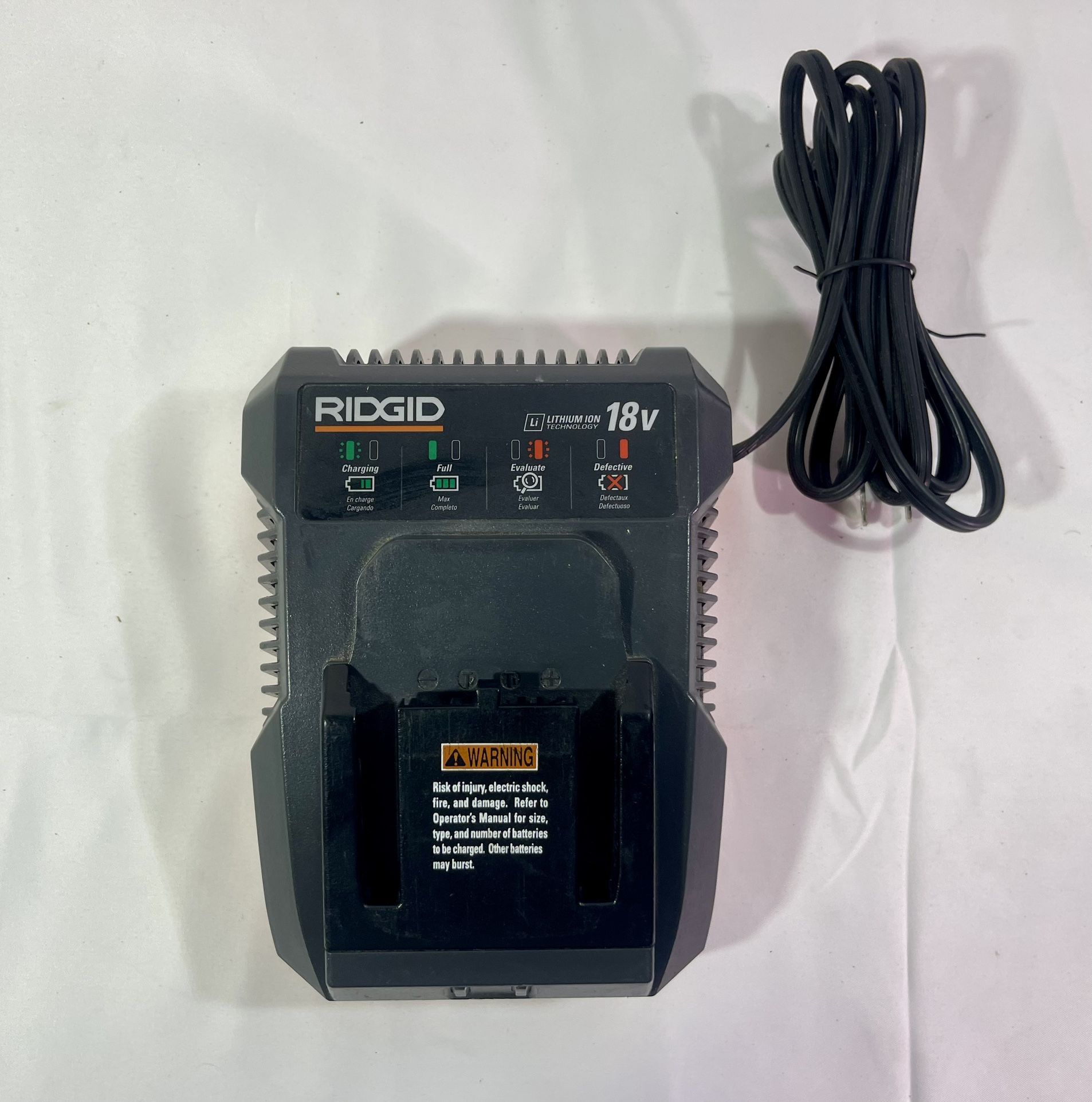 *RIDGID* Lithium-Ion (18-Volt) Dual Chemistry Power Tool Battery Charger