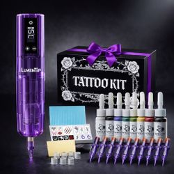 ☘️ Wireless Tattoo Gun Kit – Complete Portable Tattoo Pen Set with 20 Needles, 1600mAh Battery for Beginners & Pros